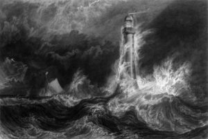 lighthouse, storm, jigsaw puzzle